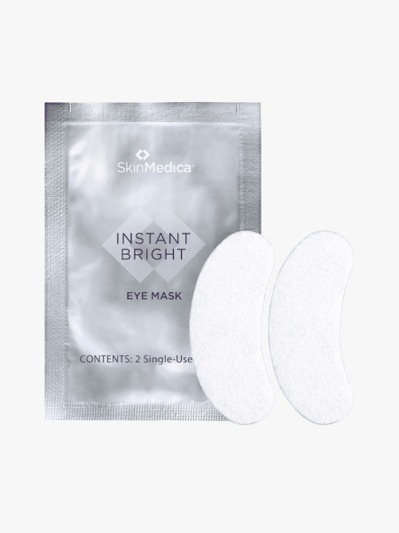 SkinMedica Instant Bright Eye Mask in branded component on a light gray background
